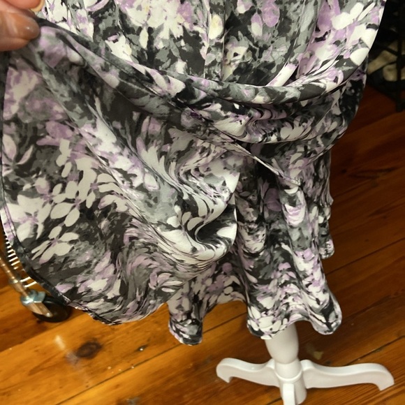 White House Black Market Sleeveless V-Neck Sundress Size 10 Pink Black casual - Picture 11 of 11